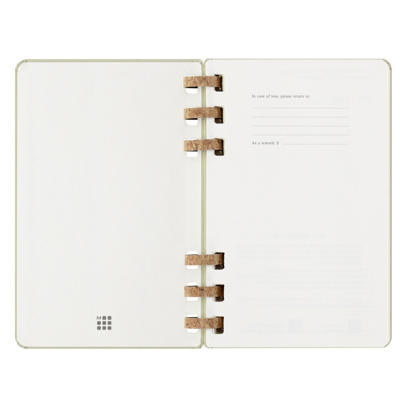 Kalendarz na spirali MOLESKINE 2025, 12M, L, twarda oprawa, 13x21cm, crush kiwi