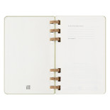 Kalendarz na spirali MOLESKINE 2025, 12M, L, twarda oprawa, 13x21cm, crush kiwi