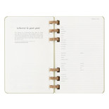 Kalendarz na spirali MOLESKINE 2025, 12M, L, twarda oprawa, 13x21cm, crush kiwi
