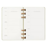 Kalendarz na spirali MOLESKINE 2025, 12M, L, twarda oprawa, 13x21cm, crush kiwi