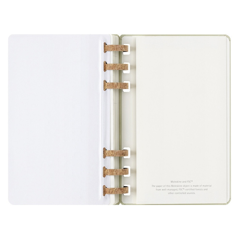 Kalendarz na spirali MOLESKINE 2025, 12M, L, twarda oprawa, 13x21cm, crush kiwi