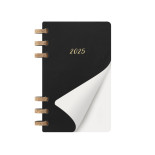 Kalendarz tygodniowy i miesięczny na spirali MOLESKINE 2025, 12M, L, miękka oprawa, 13x21cm, czarny