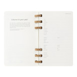 Kalendarz tygodniowy i miesięczny na spirali MOLESKINE 2025, 12M, L, miękka oprawa, 13x21cm, czarny