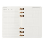 Kalendarz tygodniowy i miesięczny na spirali MOLESKINE 2025, 12M, L, miękka oprawa, 13x21cm, czarny