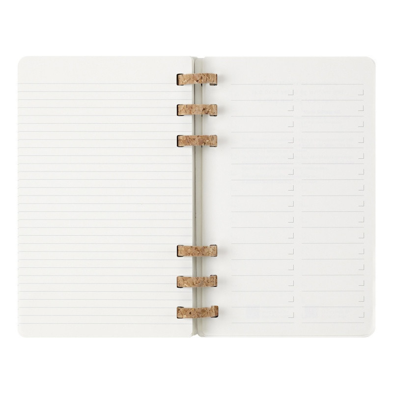 Kalendarz tygodniowy i miesięczny na spirali MOLESKINE 2025, 12M, L, miękka oprawa, 13x21cm, czarny