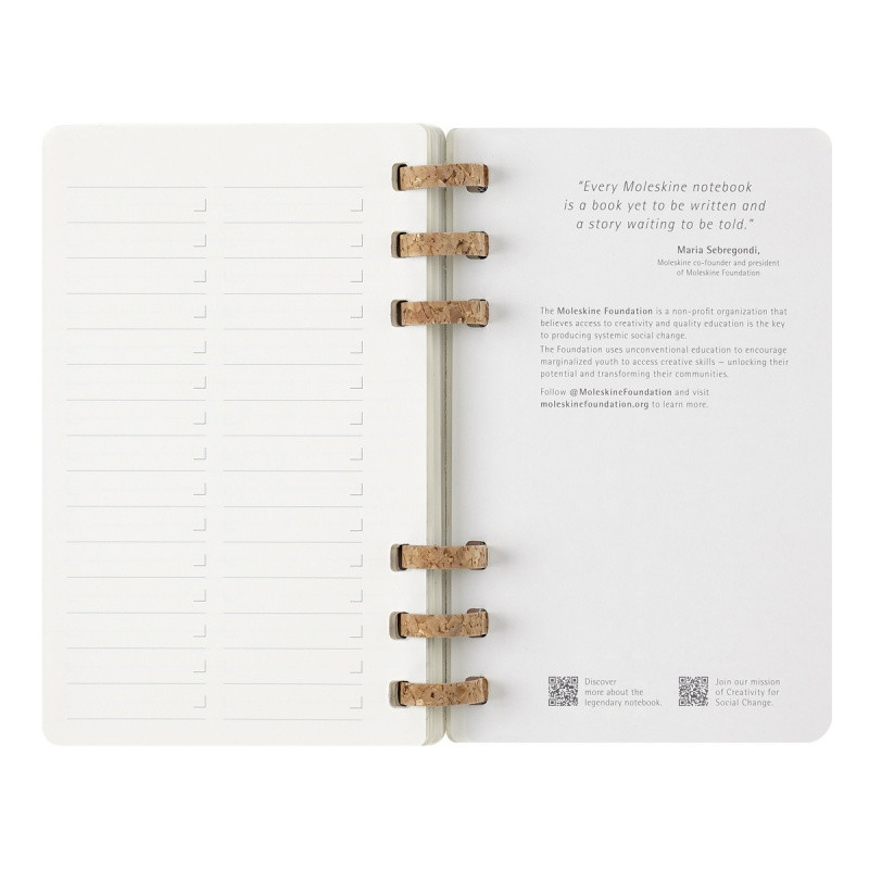 Kalendarz tygodniowy i miesięczny na spirali MOLESKINE 2025, 12M, L, miękka oprawa, 13x21cm, czarny