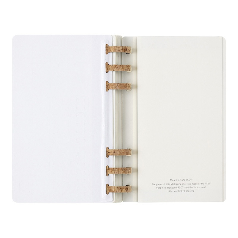 Kalendarz tygodniowy i miesięczny na spirali MOLESKINE 2025, 12M, L, miękka oprawa, 13x21cm, czarny