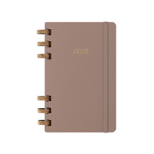 Kalendarz tygodniowy i miesięczny na spirali MOLESKINE 2025, 12M, L, twarda oprawa, 13x21cm, crush almond