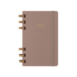 Kalendarz tygodniowy i miesięczny na spirali MOLESKINE 2025, 12M, L, twarda oprawa, 13x21cm, crush almond