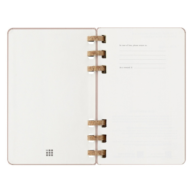 Kalendarz tygodniowy i miesięczny na spirali MOLESKINE 2025, 12M, L, twarda oprawa, 13x21cm, crush almond