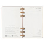 Kalendarz tygodniowy i miesięczny na spirali MOLESKINE 2025, 12M, L, twarda oprawa, 13x21cm, crush almond