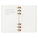 Kalendarz tygodniowy i miesięczny na spirali MOLESKINE 2025, 12M, L, twarda oprawa, 13x21cm, crush almond