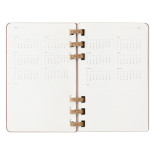 Kalendarz tygodniowy i miesięczny na spirali MOLESKINE 2025, 12M, L, twarda oprawa, 13x21cm, crush almond