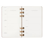 Kalendarz tygodniowy i miesięczny na spirali MOLESKINE 2025, 12M, L, twarda oprawa, 13x21cm, crush almond