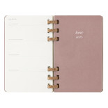 Kalendarz tygodniowy i miesięczny na spirali MOLESKINE 2025, 12M, L, twarda oprawa, 13x21cm, crush almond