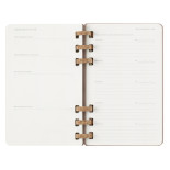 Kalendarz tygodniowy i miesięczny na spirali MOLESKINE 2025, 12M, L, twarda oprawa, 13x21cm, crush almond