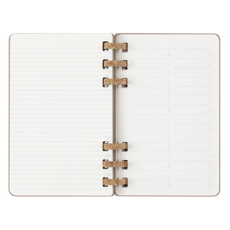 Kalendarz tygodniowy i miesięczny na spirali MOLESKINE 2025, 12M, L, twarda oprawa, 13x21cm, crush almond