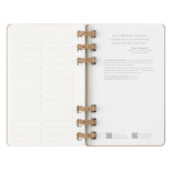 Kalendarz tygodniowy i miesięczny na spirali MOLESKINE 2025, 12M, L, twarda oprawa, 13x21cm, crush almond