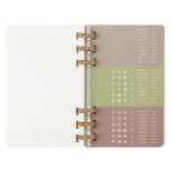 Kalendarz tygodniowy i miesięczny na spirali MOLESKINE 2025, 12M, L, twarda oprawa, 13x21cm, crush almond