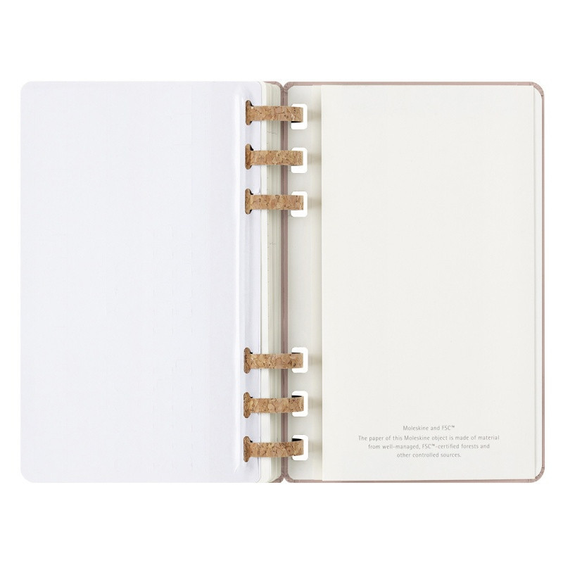 Kalendarz tygodniowy i miesięczny na spirali MOLESKINE 2025, 12M, L, twarda oprawa, 13x21cm, crush almond
