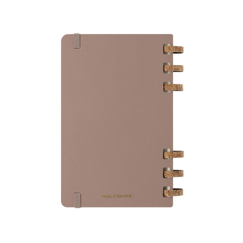 Kalendarz tygodniowy i miesięczny na spirali MOLESKINE 2025, 12M, L, twarda oprawa, 13x21cm, crush almond