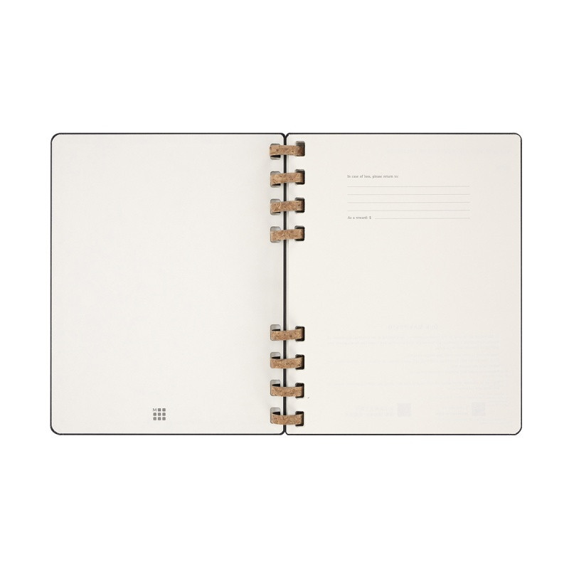 Kalendarz tygodniowy i miesięczny na spirali MOLESKINE 2025, 12M, XL, twarda oprawa, 20,4x25,2cm, czarny