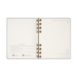 Kalendarz tygodniowy i miesięczny na spirali MOLESKINE 2025, 12M, XL, twarda oprawa, 20,4x25,2cm, czarny