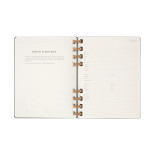 Kalendarz tygodniowy i miesięczny na spirali MOLESKINE 2025, 12M, XL, twarda oprawa, 20,4x25,2cm, czarny