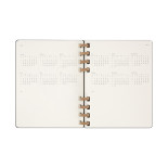 Kalendarz tygodniowy i miesięczny na spirali MOLESKINE 2025, 12M, XL, twarda oprawa, 20,4x25,2cm, czarny