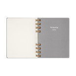 Kalendarz tygodniowy i miesięczny na spirali MOLESKINE 2025, 12M, XL, twarda oprawa, 20,4x25,2cm, czarny