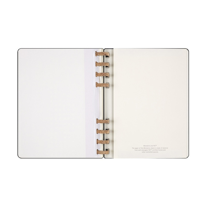 Kalendarz tygodniowy i miesięczny na spirali MOLESKINE 2025, 12M, XL, twarda oprawa, 20,4x25,2cm, czarny