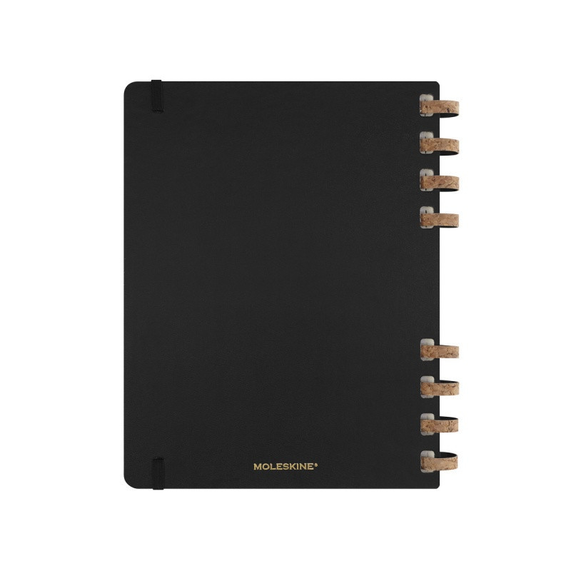 Kalendarz tygodniowy i miesięczny na spirali MOLESKINE 2025, 12M, XL, twarda oprawa, 20,4x25,2cm, czarny