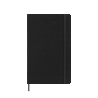 Kalendarz tygodniowy horyzontalny MOLESKINE 2024/25, 18M, L, twarda oprawa, 13x21cm, czarny