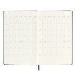 Kalendarz tygodniowy horyzontalny MOLESKINE 2024/25, 18M, L, twarda oprawa, 13x21cm, czarny