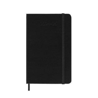 Kalendarz tygodniowy horyzontalny MOLESKINE 2024/25, 18M, P, twarda oprawa, 9x14cm, czarny