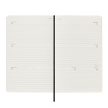 Kalendarz tygodniowy horyzontalny MOLESKINE 2025, 12M, L, miękka oprawa, 13x21cm, czarny