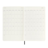 Kalendarz tygodniowy horyzontalny MOLESKINE 2025, 12M, L, miękka oprawa, 13x21cm, czarny