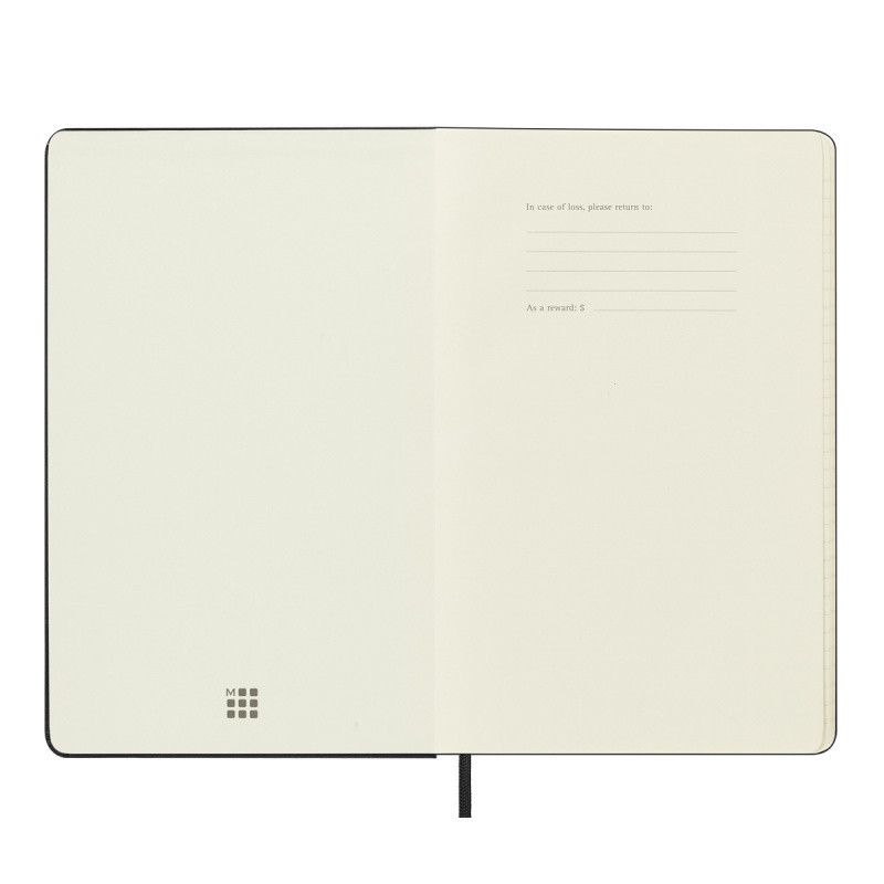 Kalendarz tygodniowy horyzontalny MOLESKINE 2025, 12M, L, twarda oprawa, 13x21cm, czarny