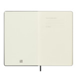 Kalendarz tygodniowy horyzontalny MOLESKINE 2025, 12M, L, twarda oprawa, 13x21cm, czarny