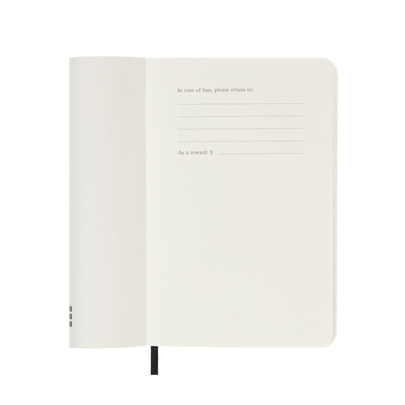 Kalendarz tygodniowy horyzontalny MOLESKINE 2025, 12M, P, miękka oprawa, 9x14cm, czarny