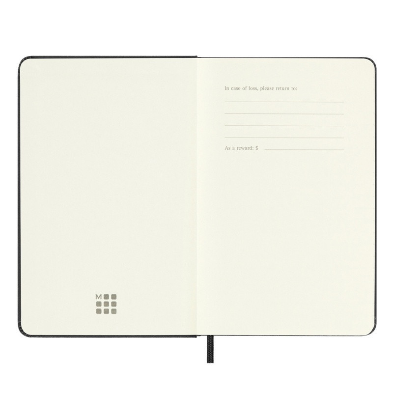 Kalendarz tygodniowy horyzontalny MOLESKINE 2025, 12M, P, twarda oprawa, 9x14cm, czarny
