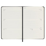 Kalendarz tygodniowy horyzontalny MOLESKINE 2025, 12M, P, twarda oprawa, 9x14cm, czarny