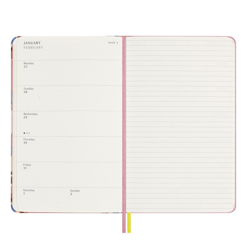 Kalendarz tygodniowy MOLESKINE 2024/25, 18M, L, Sakura Maruko, edycja limitowana, 13x22cm