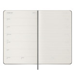 Kalendarz tygodniowy MOLESKINE 2024/25, 18M, L, twarda oprawa, 13x21cm, czarny