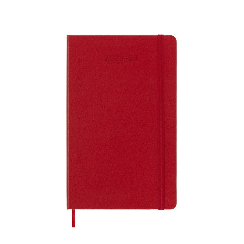 Kalendarz tygodniowy MOLESKINE 2024/25, 18M, L, twarda oprawa, 13x21cm, scarlet red