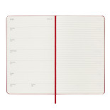 Kalendarz tygodniowy MOLESKINE 2024/25, 18M, L, twarda oprawa, 13x21cm, scarlet red