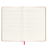 Kalendarz tygodniowy MOLESKINE 2024/25, 18M, L, twarda oprawa, 13x21cm, scarlet red