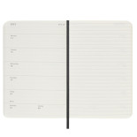 Kalendarz tygodniowy MOLESKINE 2024/25, 18M, P, miękka oprawa, 9x14cm, czarny