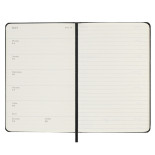 Kalendarz tygodniowy MOLESKINE 2024/25, 18M, P, twarda oprawa, 9x14cm, czarny