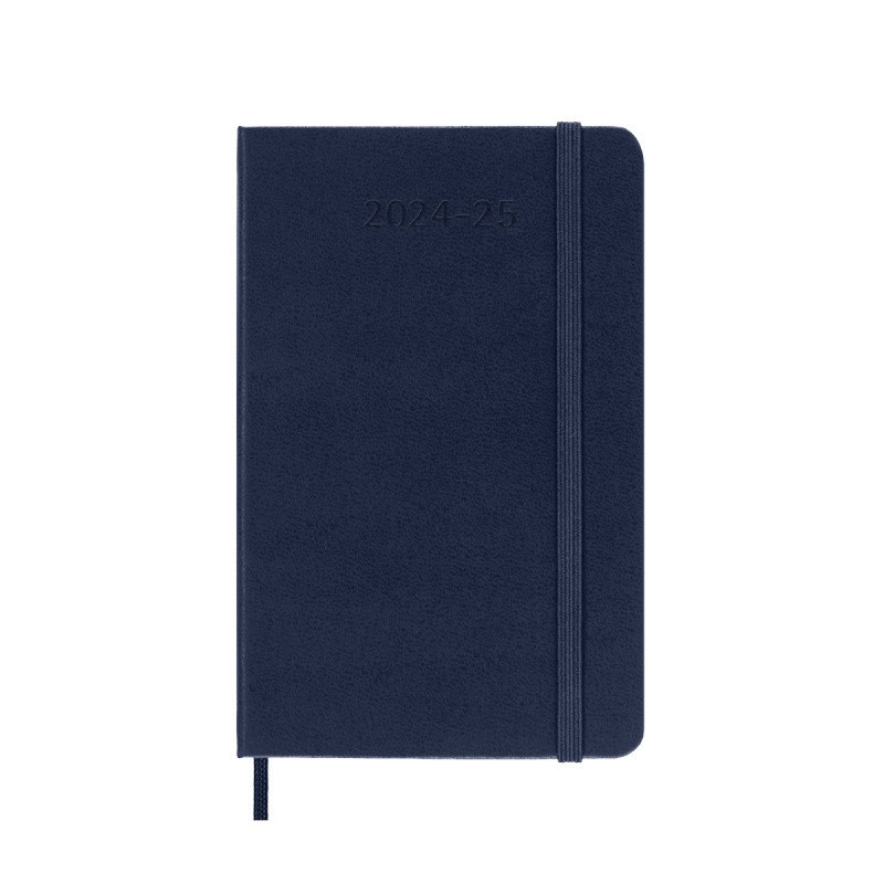 Kalendarz tygodniowy MOLESKINE 2024/25, 18M, P, twarda oprawa, 9x14cm, sapphire blue